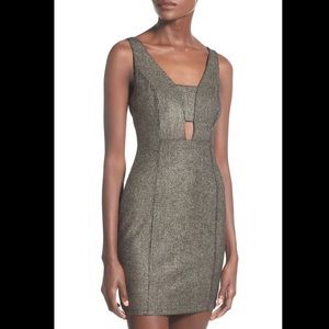 Soprano Cutout Detail Metallic Body-Con Dress